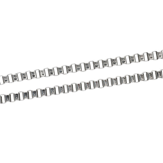 Lot de 5 chaînes en acier inoxydable argenté 60 cm modèle 27 — Taille du maillon 0.4 cm