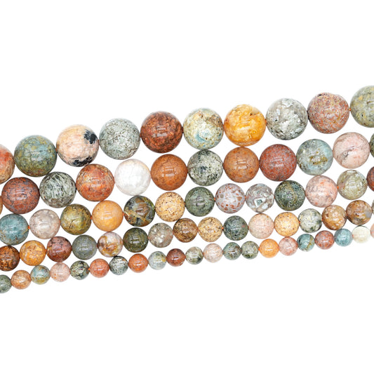 Fil de perle Jaspe océan foncé A