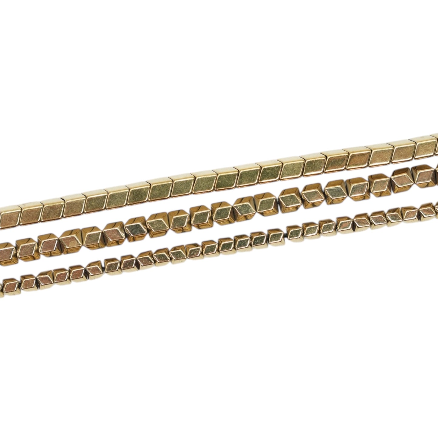 Fil de perle Hématite electroplaquée doré/bronze