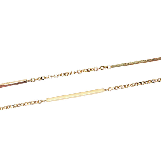 Lot de 10 chaînes en acier inoxydable dorée 45 cm modèle 30