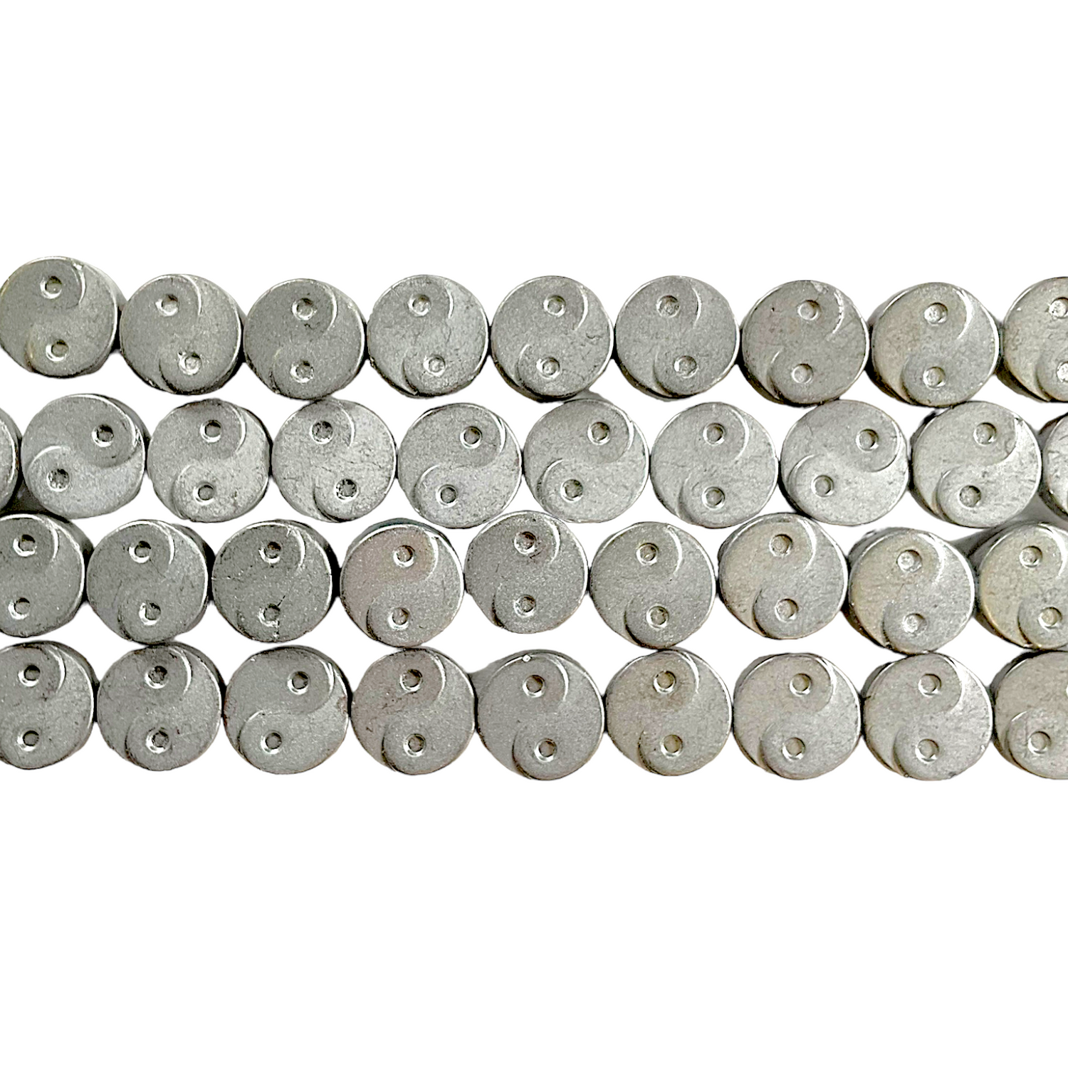 Fil de perle Hématite electroplaqué Argenté claire HEAC-1 - Foliesbijoux