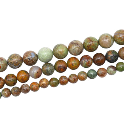 Green Pietersite bead strand A