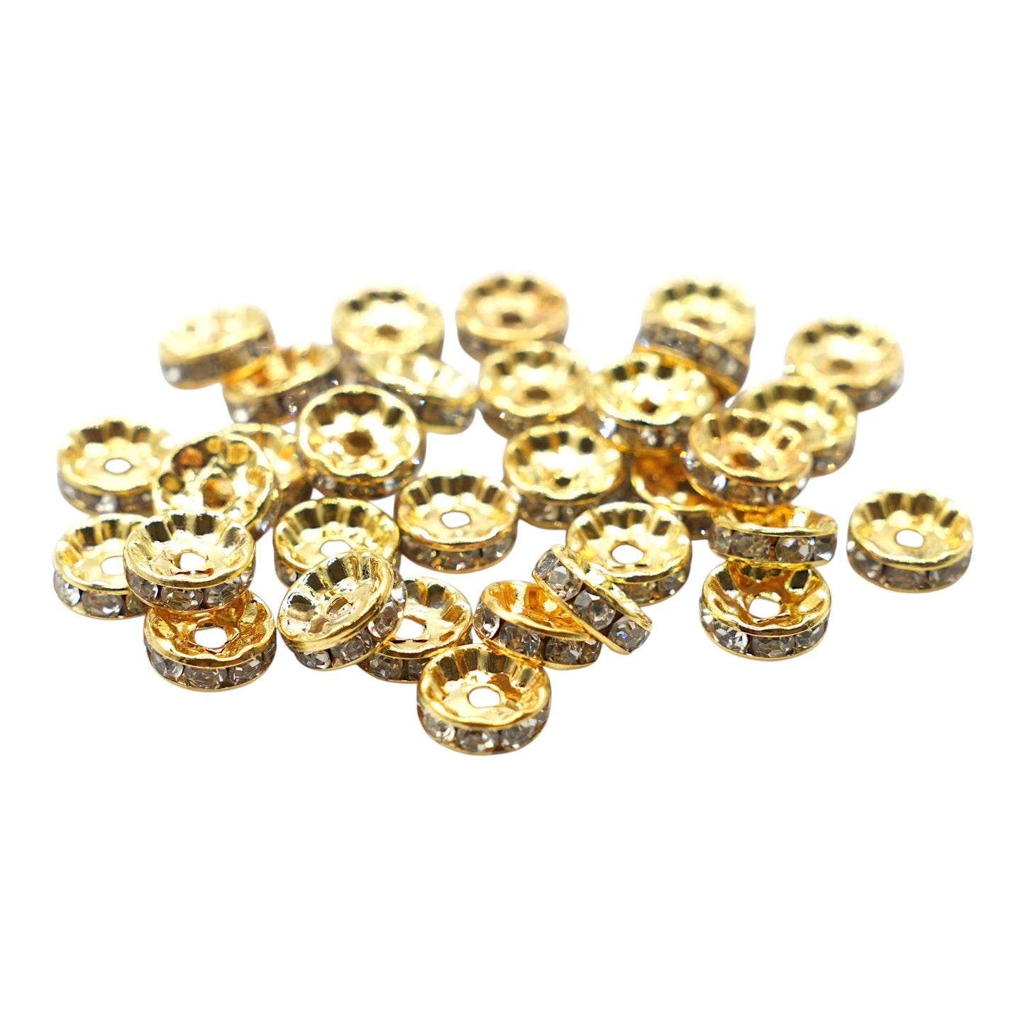 Set of 20 gold-plated brass spacer charms (17 designs available)