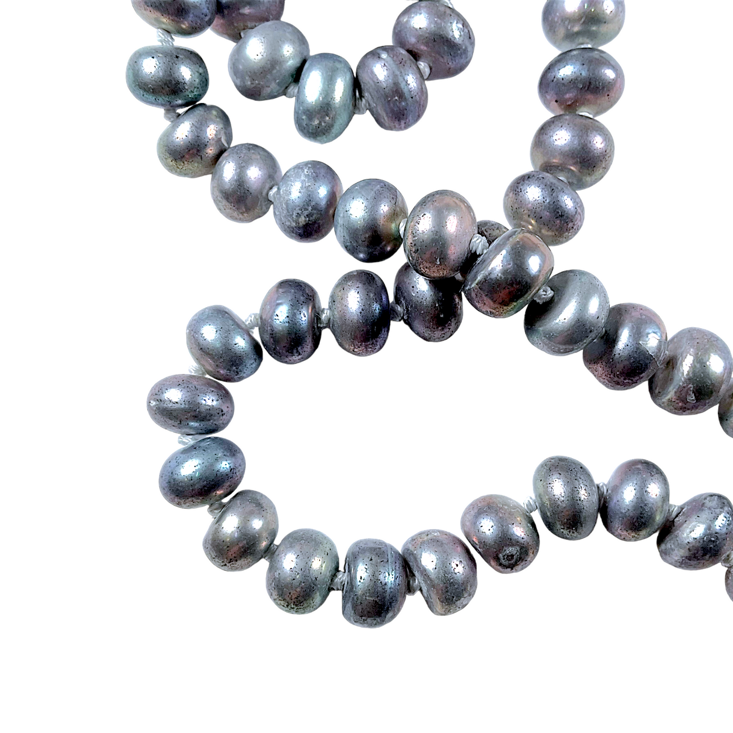 Collier en perles d’eau douce gris G-14