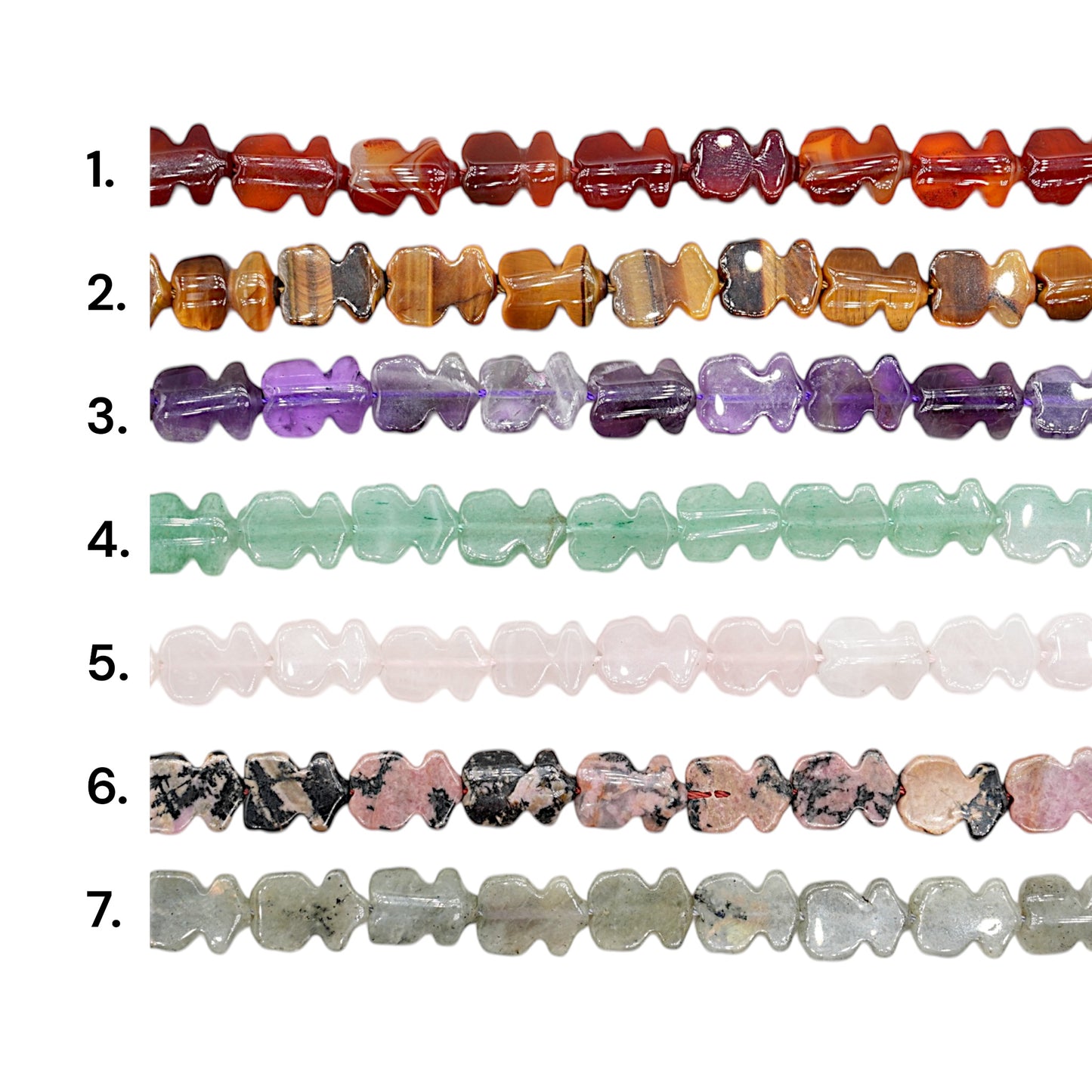 Fil de perles en nounours référence 33 — 15x12 mm (7 pierres disponible)