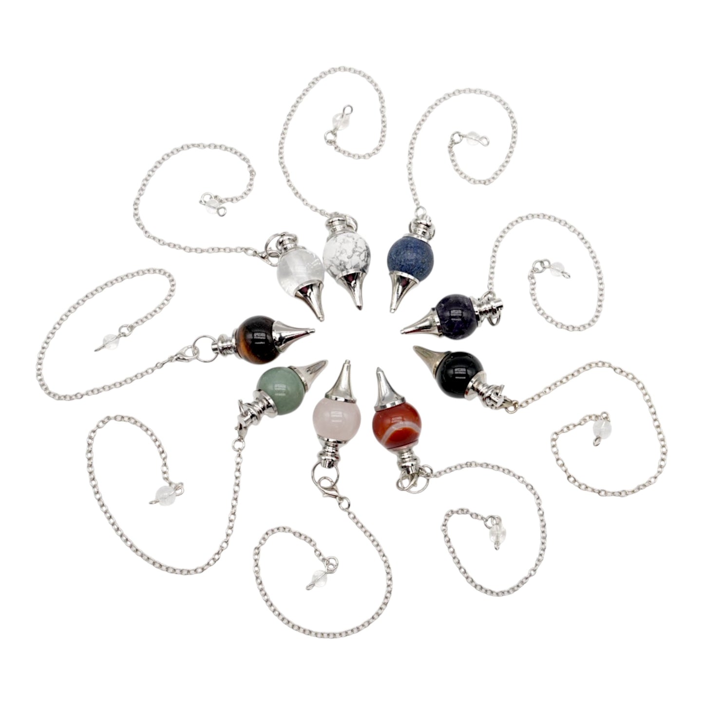 Pendule forme boule (10 pierres disponible)