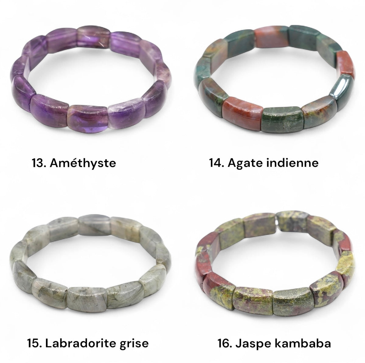 Bracelet à 2 trous AA+ 11x17 mm (27 pierres disponible) #8 RESTOCK