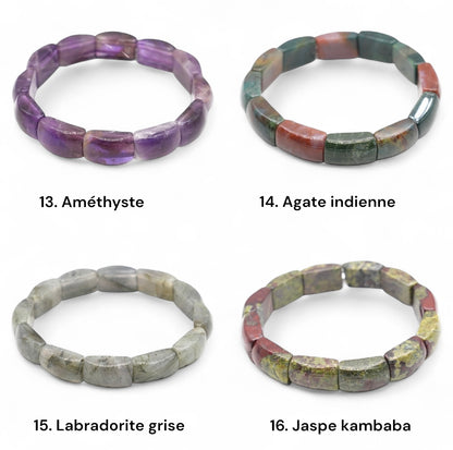 Bracelet à 2 trous AA+ 11x17 mm (27 pierres disponible) #8 RESTOCK
