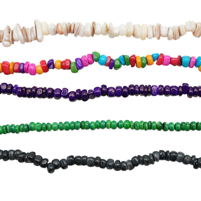 Fil de perles rondelles Nacre chauffée 8x5 mm (5 coloris disponible)