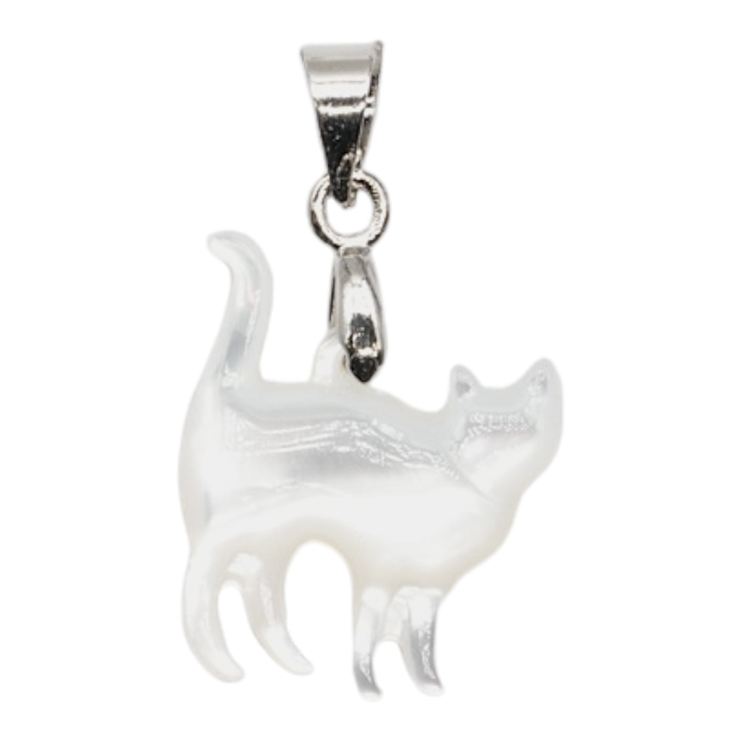 Pendentif chat en nacre 1x2 cm