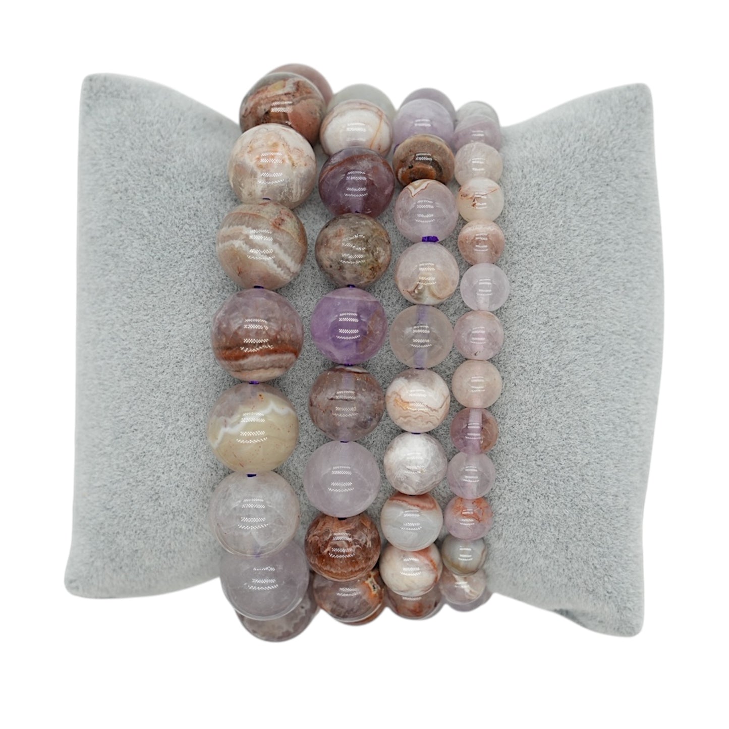 Bracelet Améthyste avec inclusion Agate crazy AA