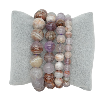 Bracelet Améthyste avec inclusion Agate crazy AA