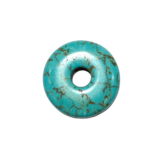 Pendentif Donut en Howlite turquoise