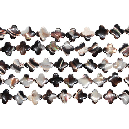 Fil de perle nacre noire — Trèfles