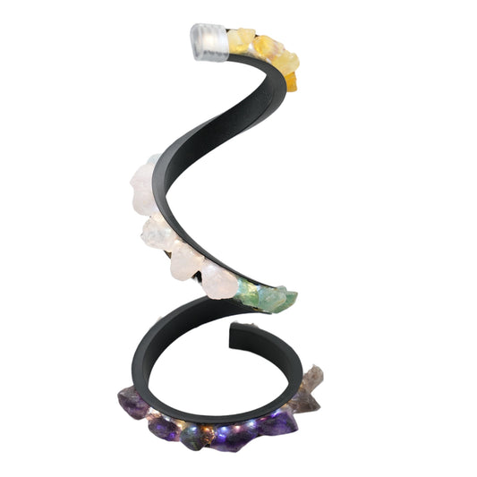 Lampe torsadée 25x12 cm en pierre naturelle