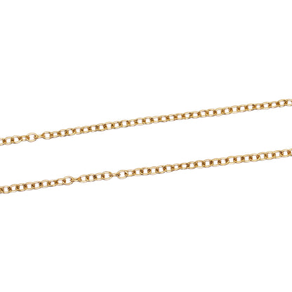 Lot de 10 chaînes en acier inoxydable doré 0.4 mm modèle 20