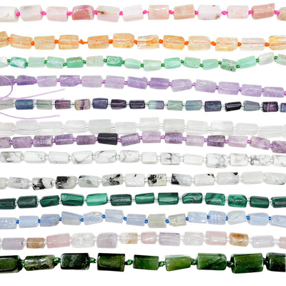 Fil de perle forme cylindrique 8x12 mm (35 pierres disponible)