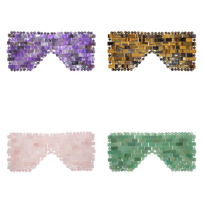 Masque yeux avec pierre naturelle (5 pierre disponible) (Boîte incluse) 21x9 cm