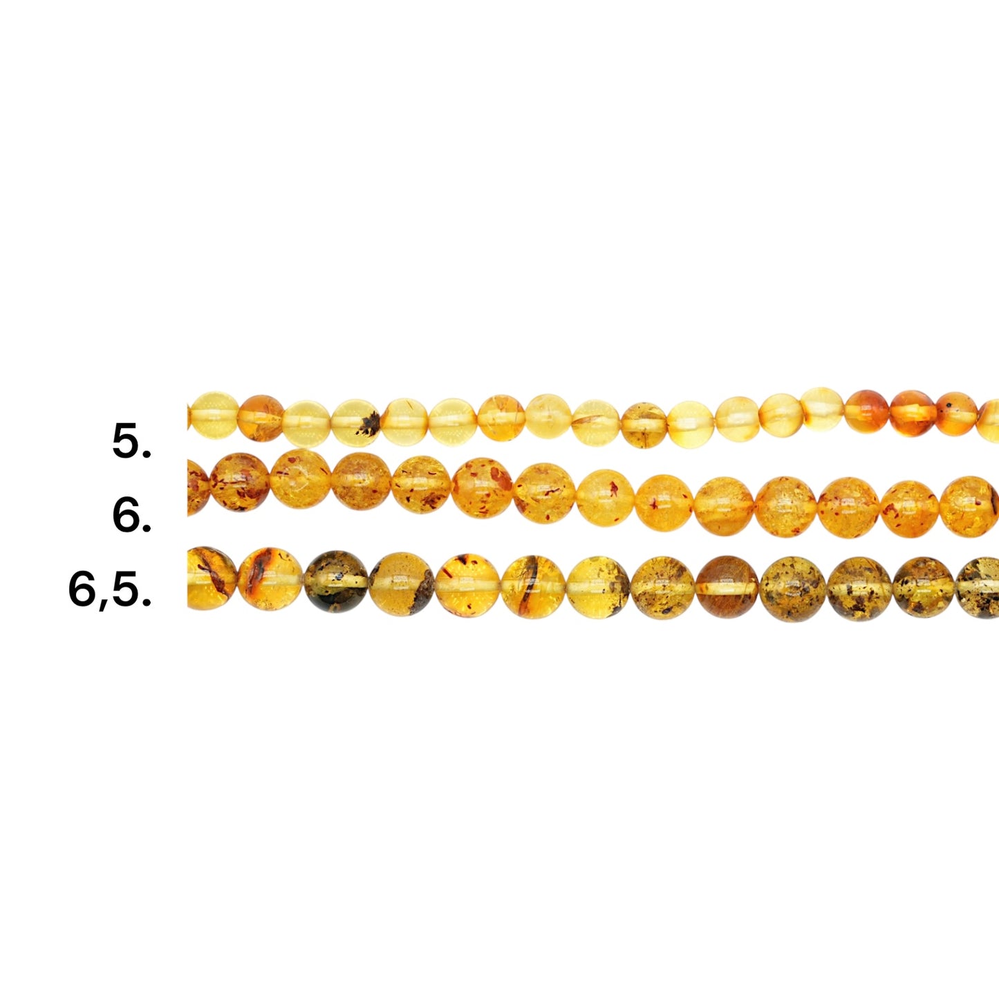 Fil de perle ambres baltiques A+ (couleur 5)