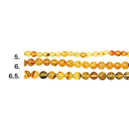 Fil de perle ambres baltiques A+ (couleur 5)