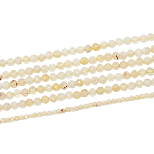 Fil de perles facettées Citrine