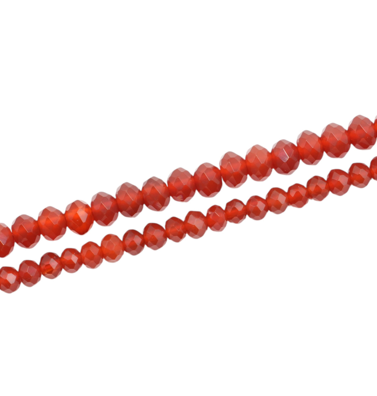 Fil de perles rondelle facettées Cornaline