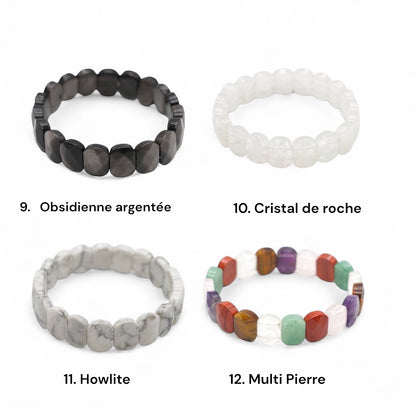 Bracelet facetté AA+ 11x15 mm (17 pierres disponible) #1