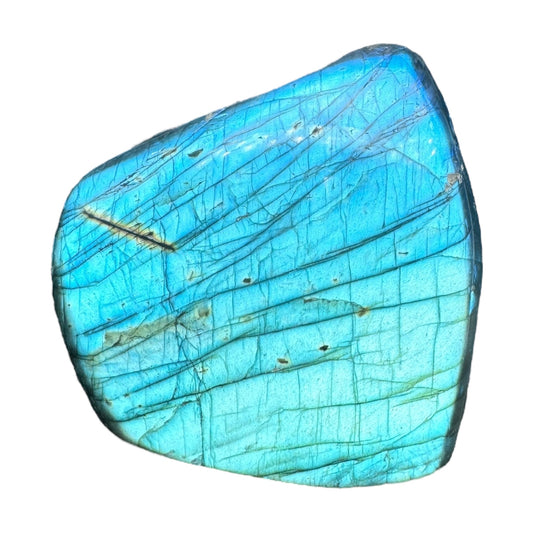 Labradorite flashy forme libre AAA (Lot 35) 339g 7x7.5x4cm