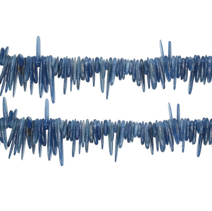 Fil de perle baroque Cyanite bleue 20x5 mm