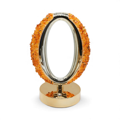 Lampe Ovale en Ambre 21x14 cm – Rechargeable & Tactile