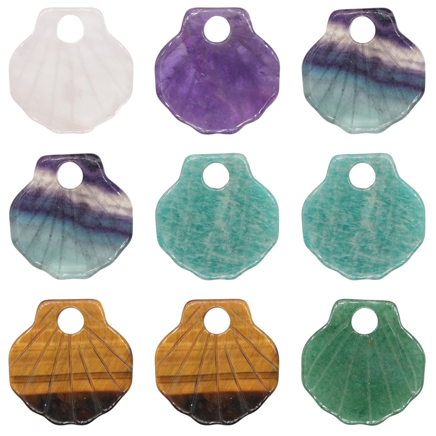 Lot de 2 charm’s Coquillage 25 mm pour boucle d’oreille 25 mm (Créole non comprise)