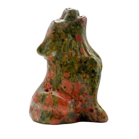 Figurine Loup en Unakite