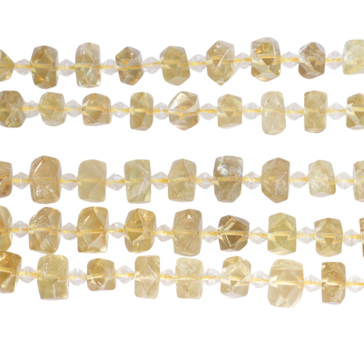 Fil de perle forme libre Quartz Lemon 10x15 mm (référence 44)