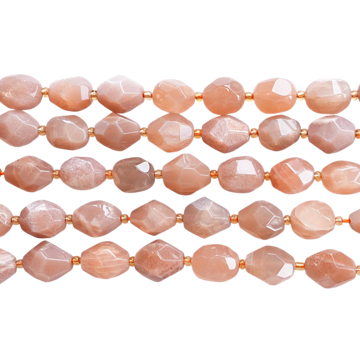 Fil de perle forme libre Pierre de Soleil 10x14 mm (référence 52)