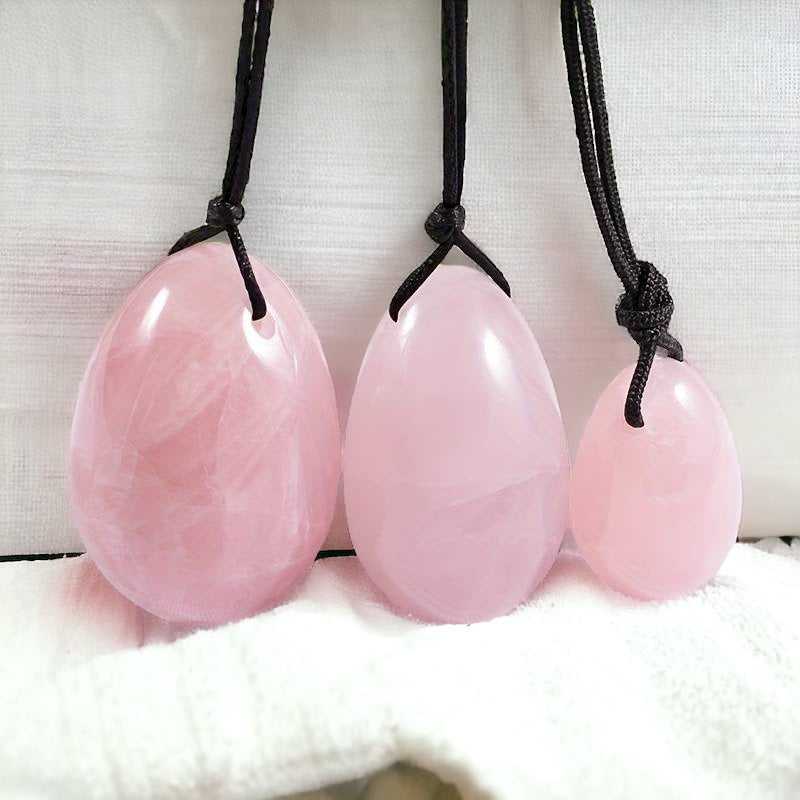 3 Oeuf de Yoni Quartz Rose