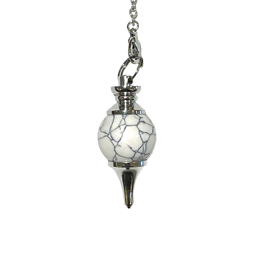 Pendule Howlite forme boule