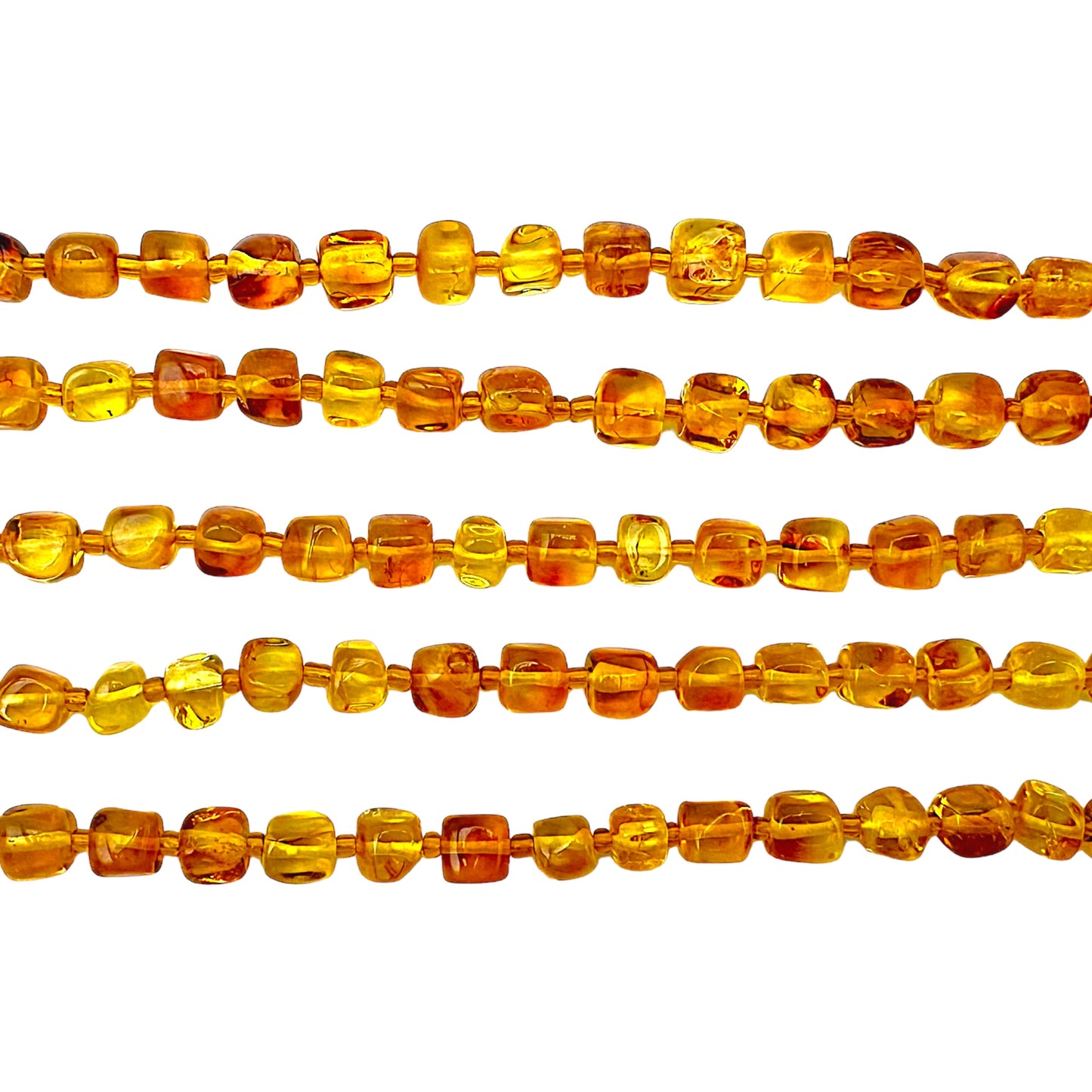 Fil de perles Ambre carrée numéro 2