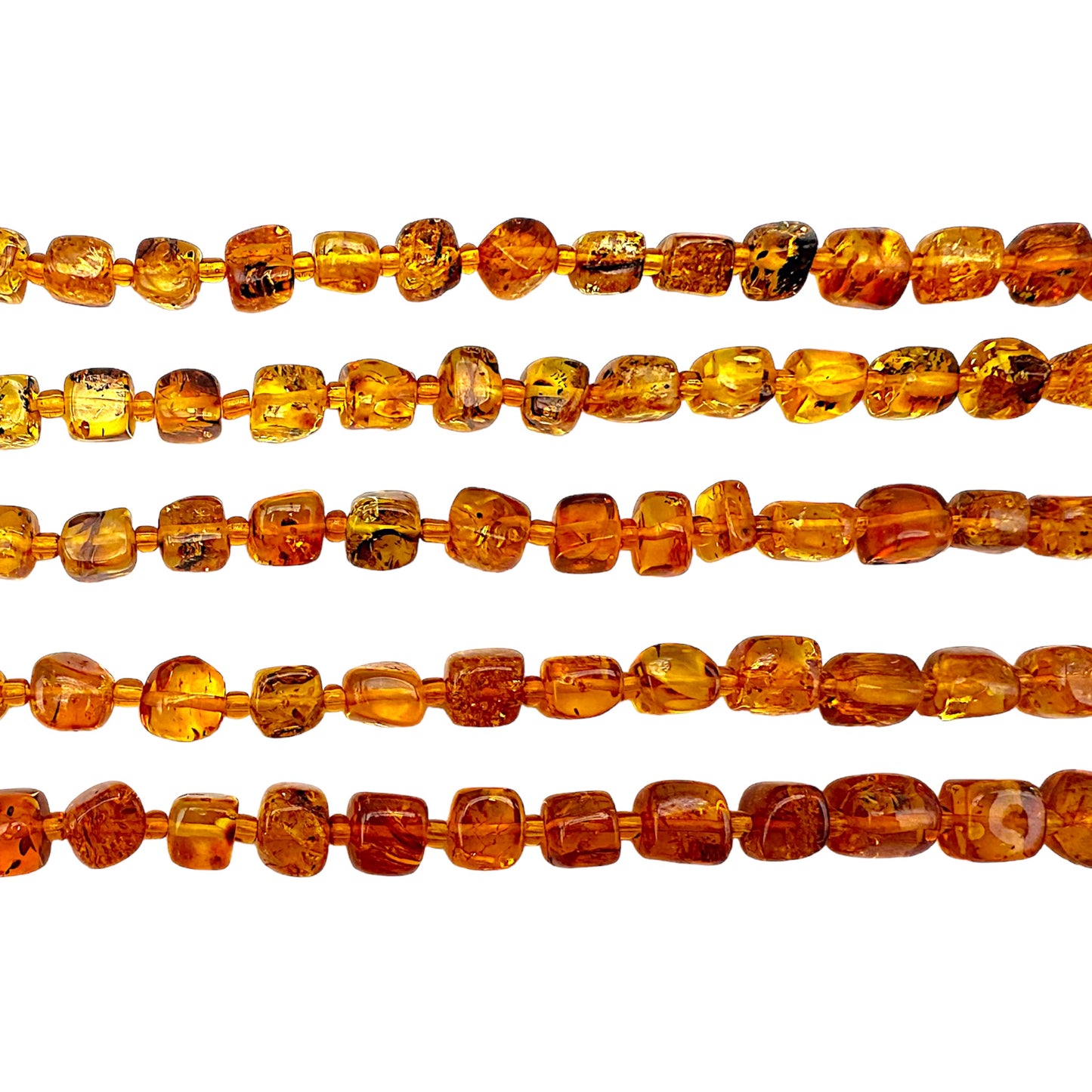 Fil de perles Ambre carrée numéro 1