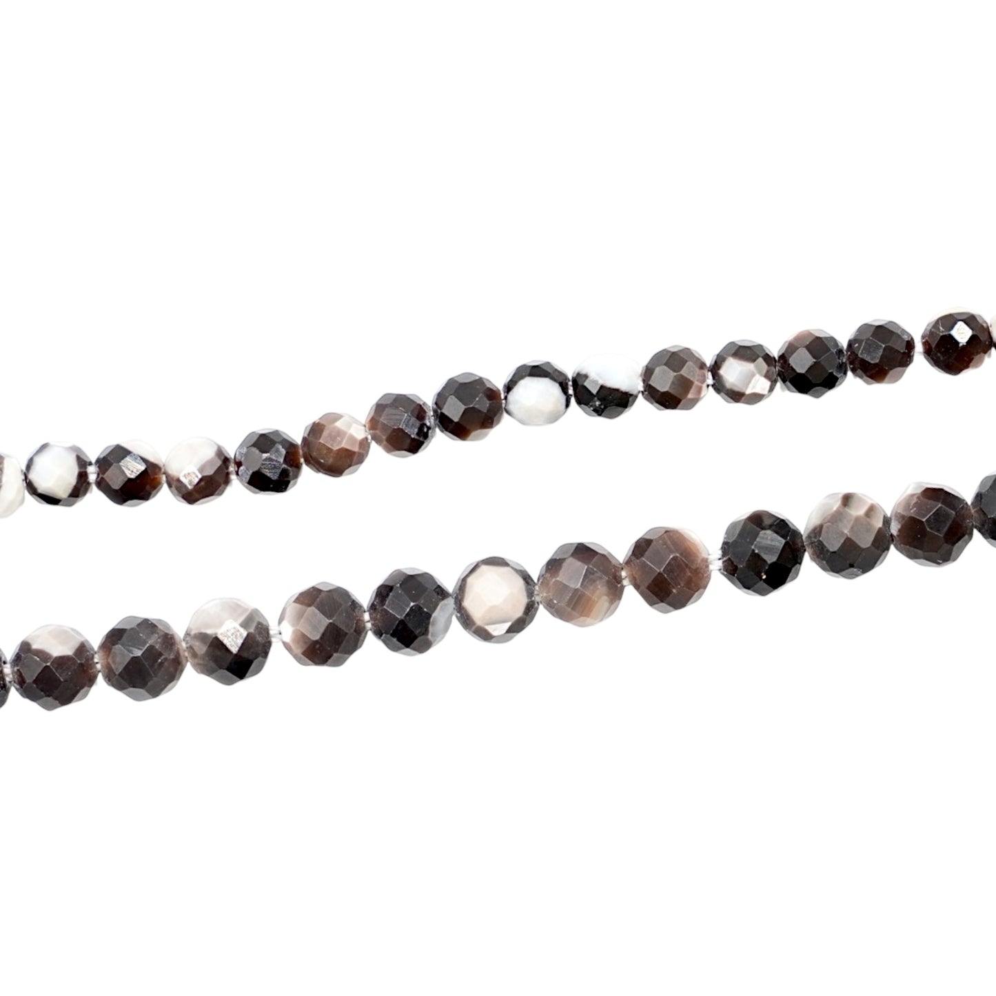 Fil nacre noire en perle facetté