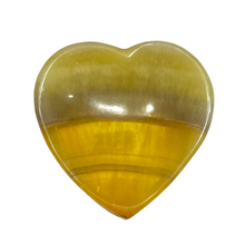 Lade das Bild in den Galerie-Viewer, Coupole en fluorine jaune forme coeur
