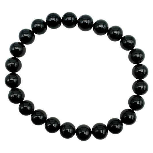 Bracelet Tourmaline noire A+ taille homme