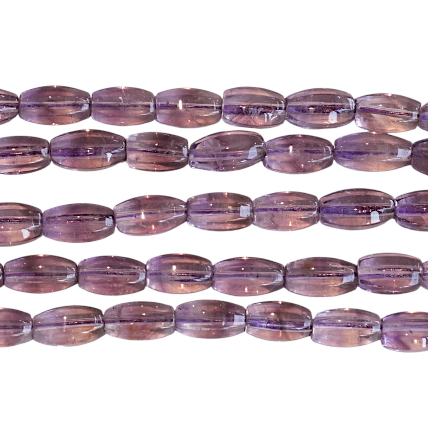 Fil de perle forme libre Améthyste lavande 6x12 mm (référence 128)
