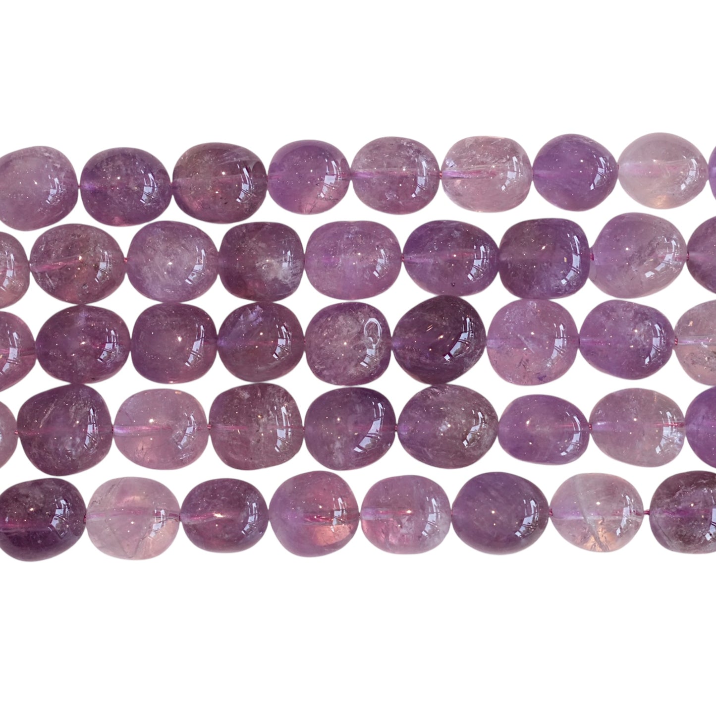 Fil de perle forme libre Améthyste lavande 10x14 mm (référence 129)