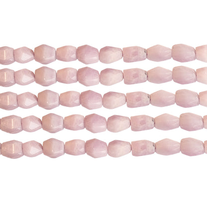 Fil de perle forme libre Kunzite forme ovale facettée 10x16mm (référence 130)