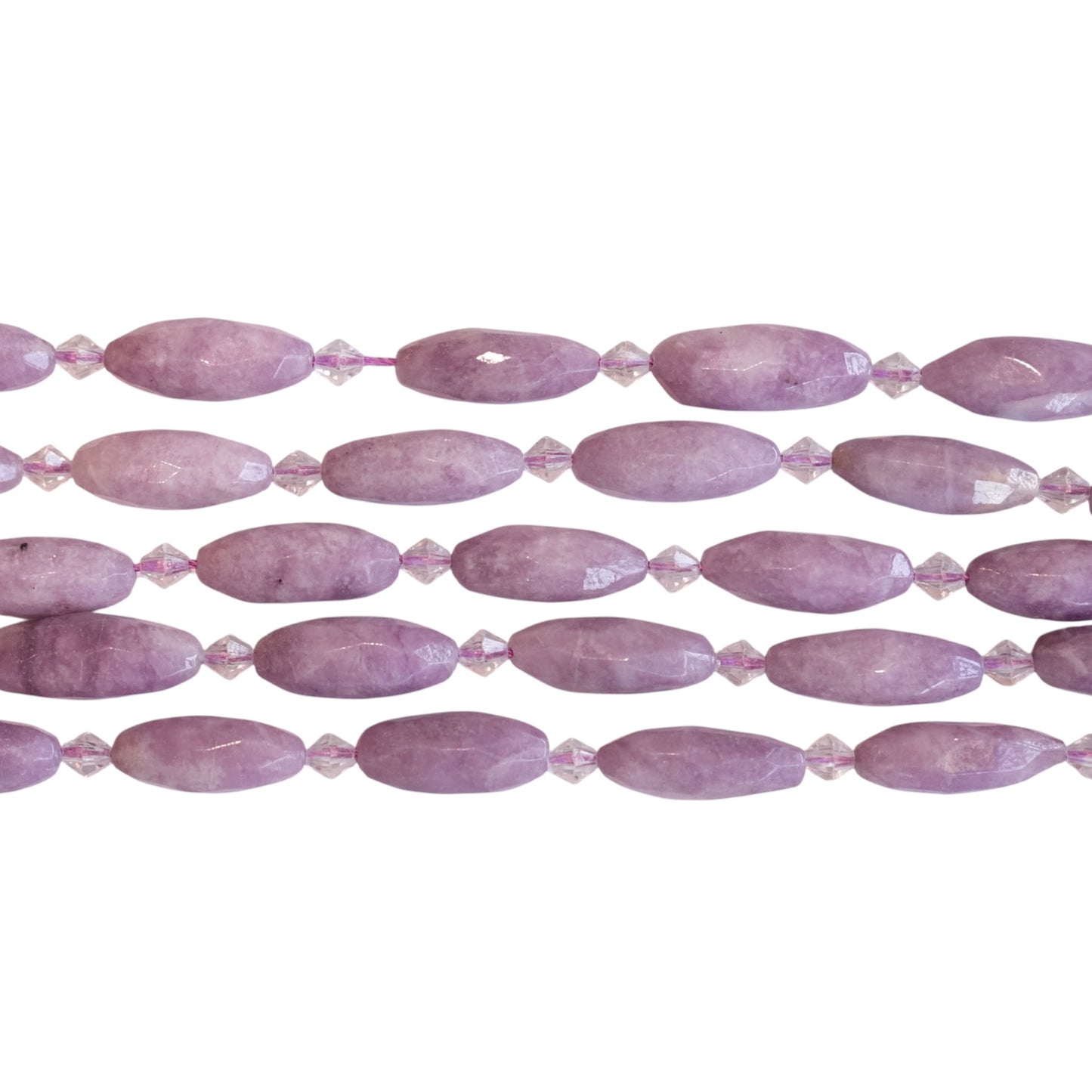Fil de perle forme libre Lepidolite facettée 10x20 mm (référence 131)
