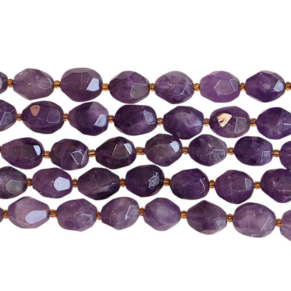 Fil de perle forme libre Améthyste 10x14 mm (référence 135)