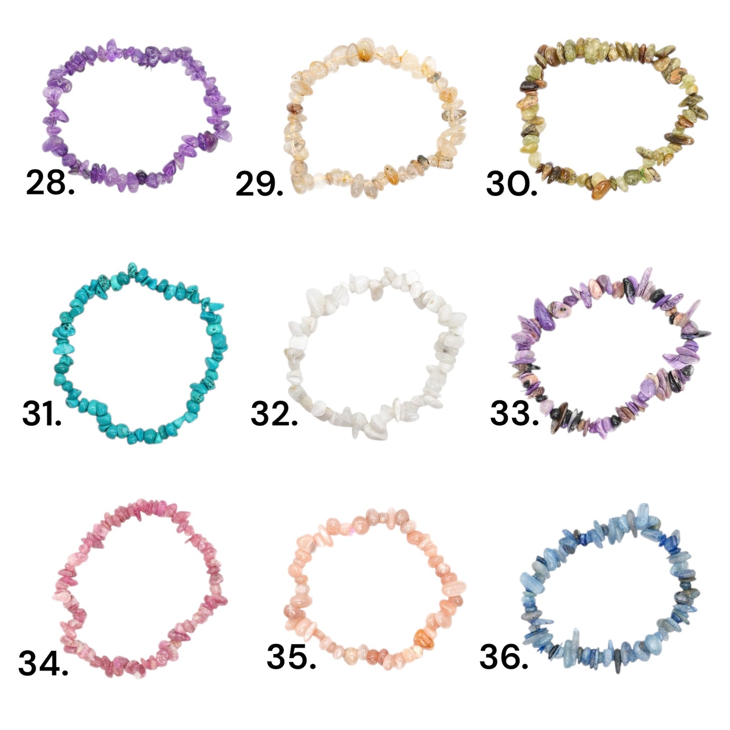 Bracelet baroque (42 pierres naturelles disponible)