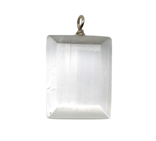 Pendentif en Sélénite rectangulaire