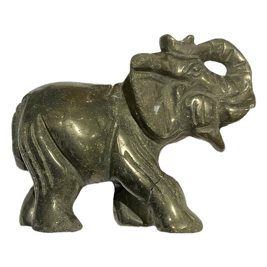 Figurine Eléphant en Pyrite