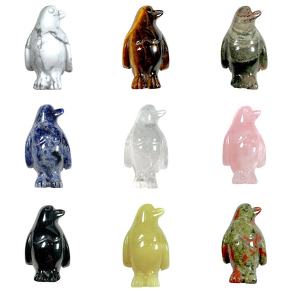 Lot de 3 Figurines de pingouin AA — 5x2.5 cm  (12 pierres disponible)
